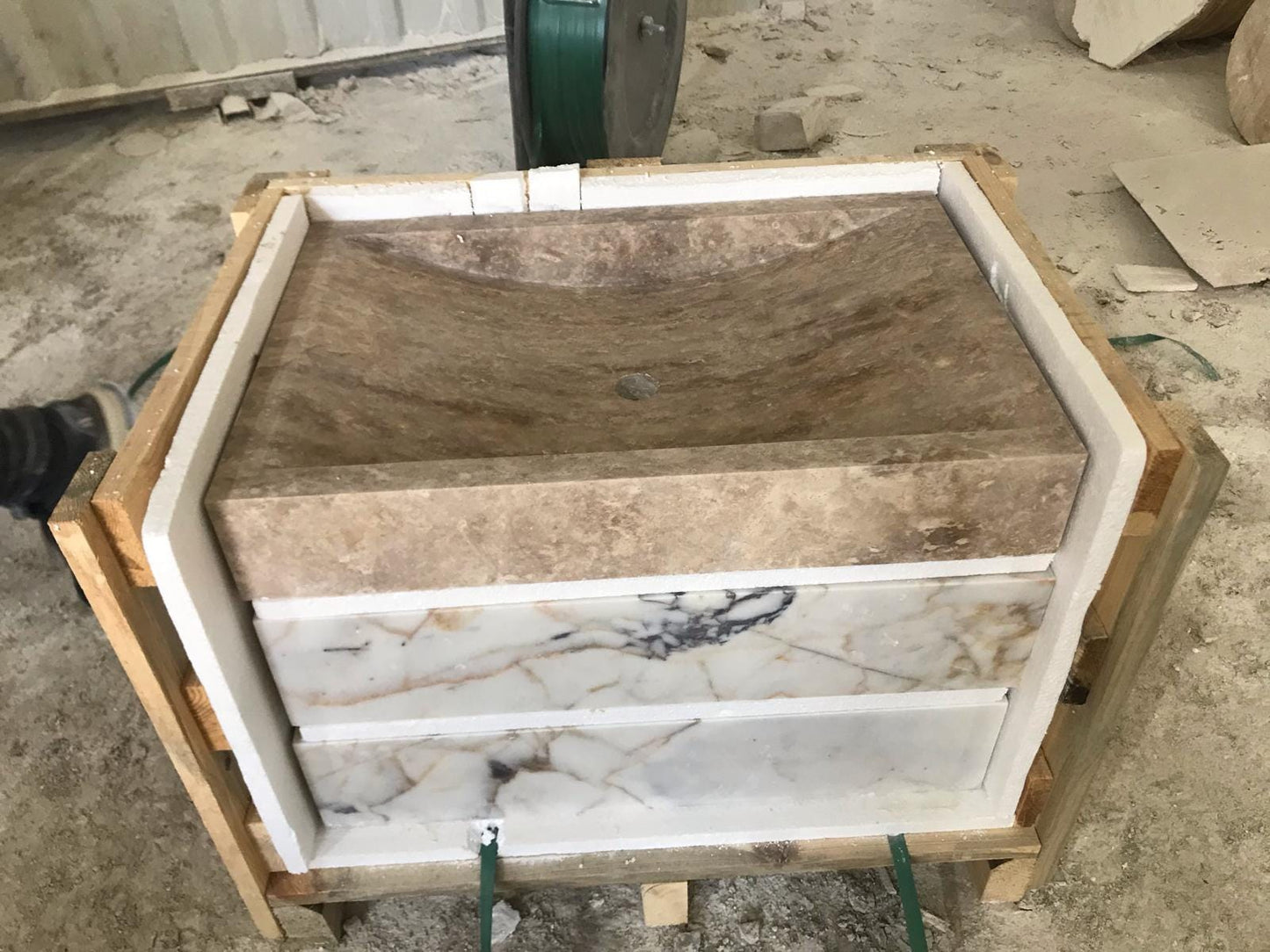 Hand Crafted Calacatta Viola Marble Sink – Natural Stone Vessel Sink