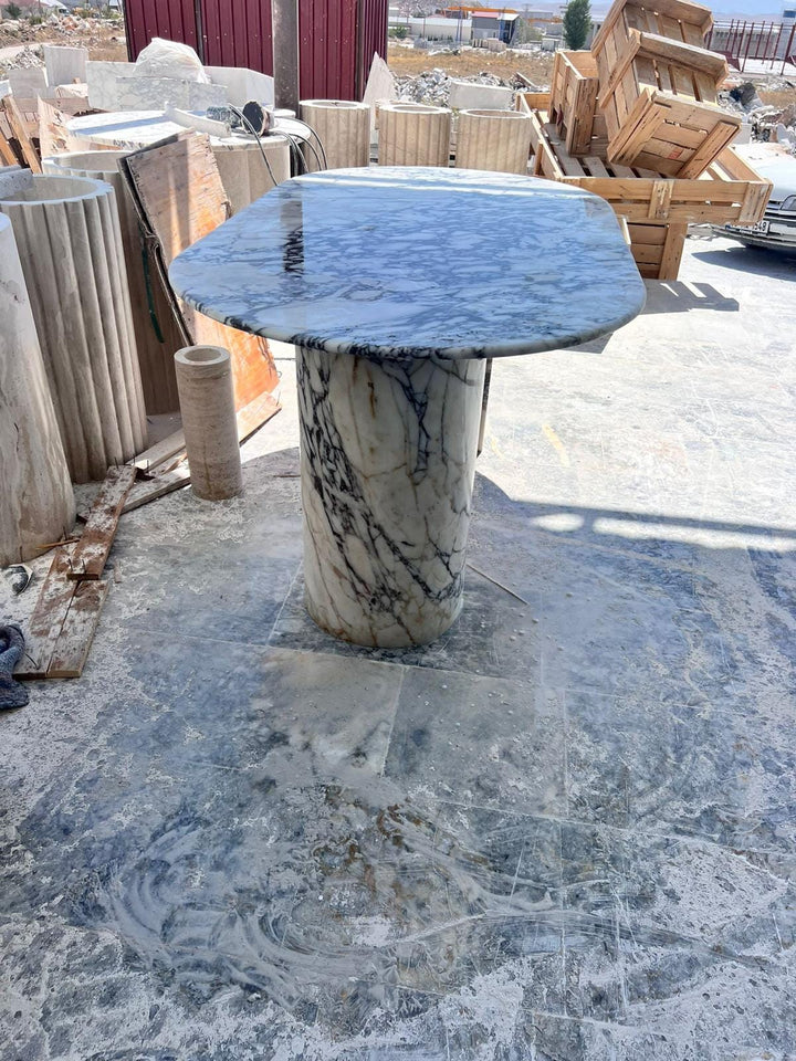 Calacatta Viola Marble Dining Table – Italian Purple Veined Stone