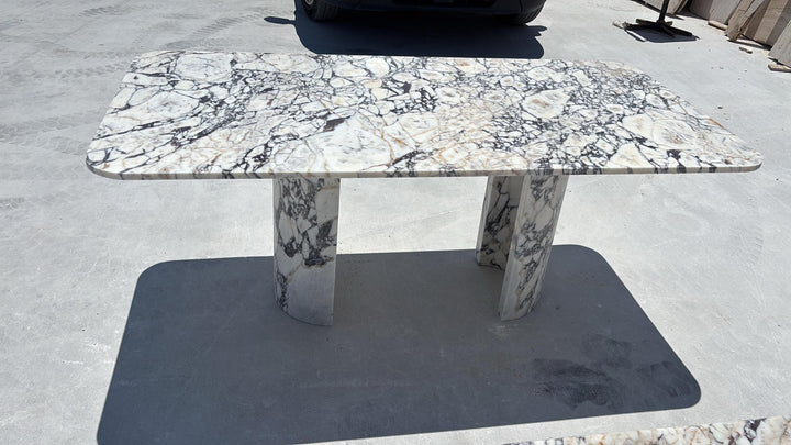 Calacatta Viola Marble Dining Table Top, Modern Luxury Design, Custom Stone Table