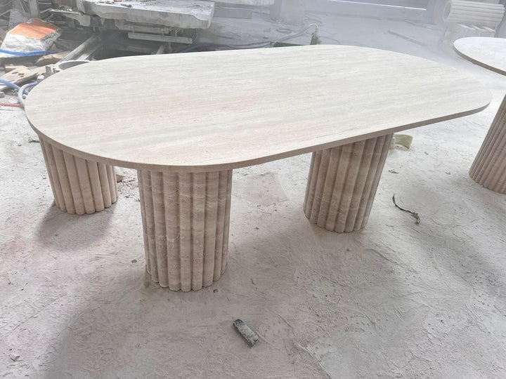 Marble & Travertine Dining Table