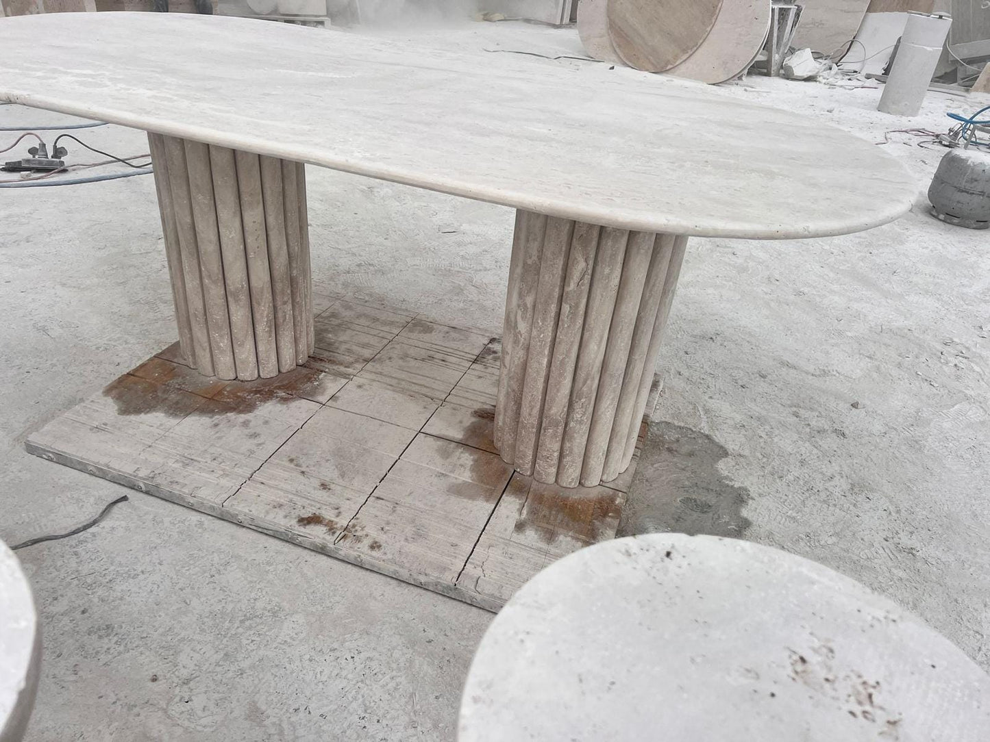 Marble & Travertine Dining Table