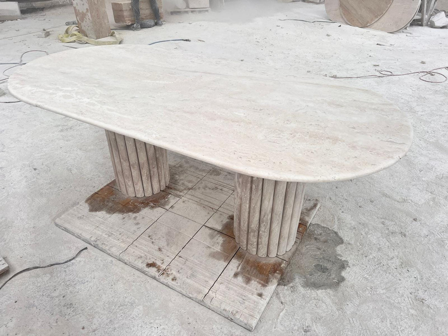 Marble & Travertine Dining Table