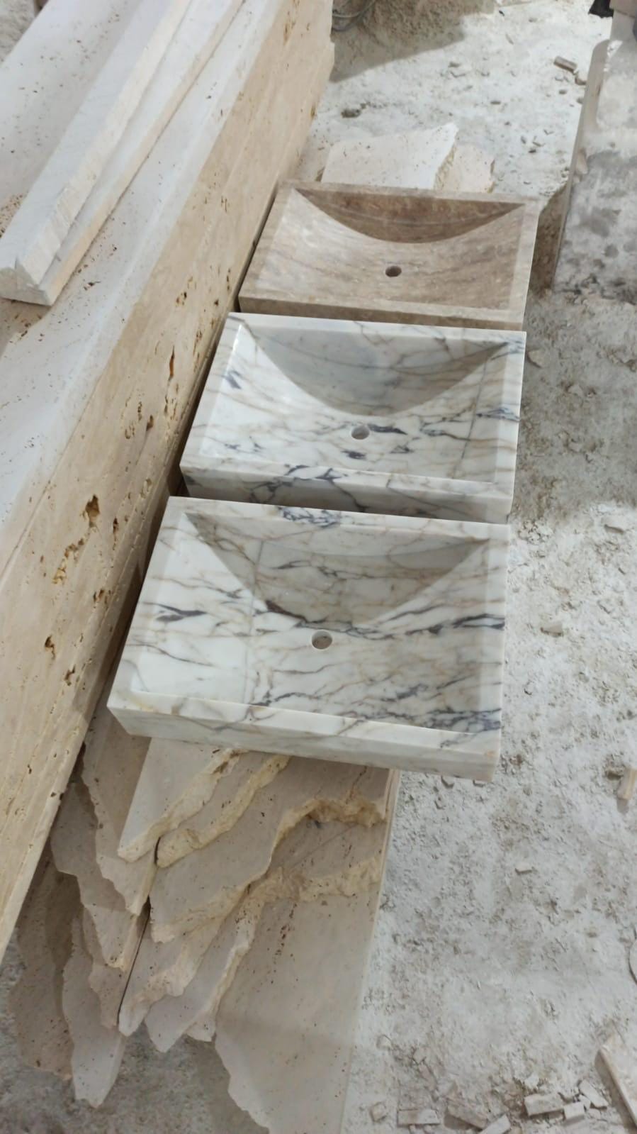 Custom Calacatta Viola Marble Sink: Bathroom or Kitchen, Wall Mounted