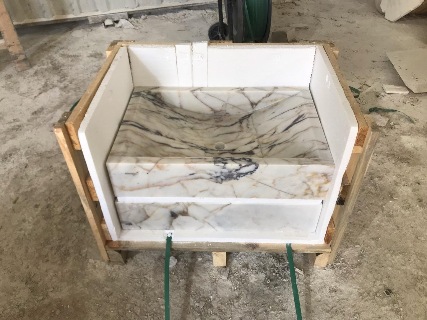 Hand Crafted Calacatta Viola Marble Sink – Natural Stone Vessel Sink