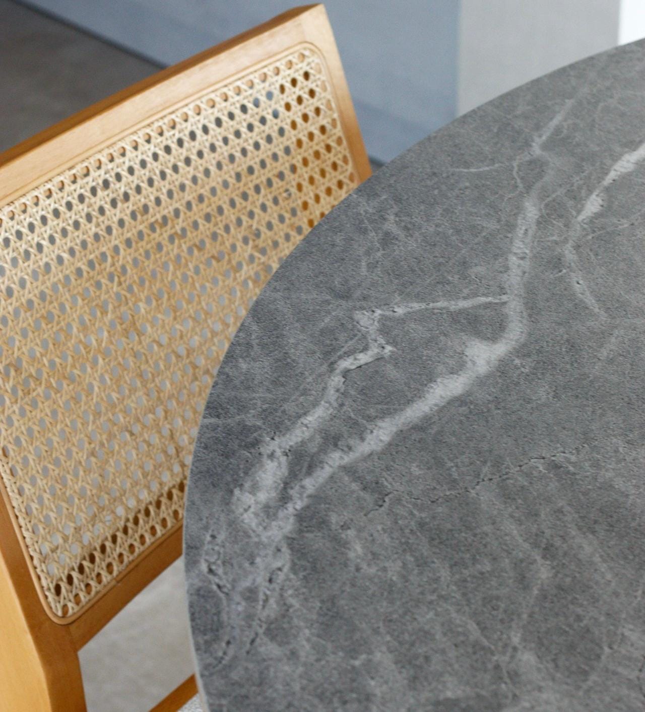 Custom Round Travertine Marble Dining Table – Natural Stone Kitchen Table