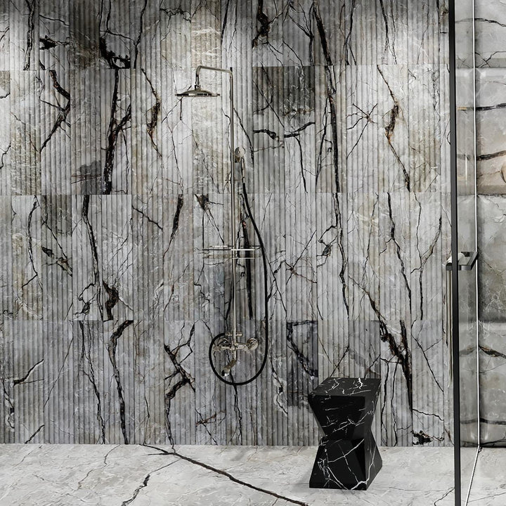 Custom Marble Wall Cladding Panel: Interior Accent Wall (6x24")