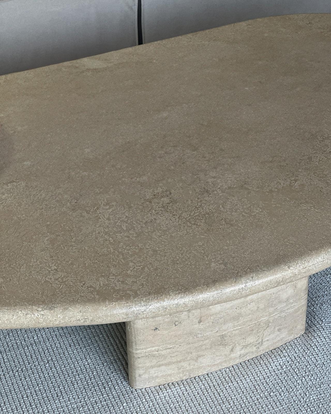 Custom Travertine Coffee Table, Natural Stone End Table, Living Room Decor