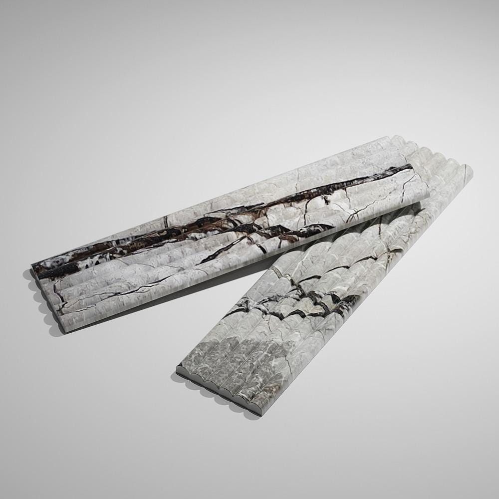 Custom Marble Wall Cladding Panel: Interior Accent Wall (6x24")