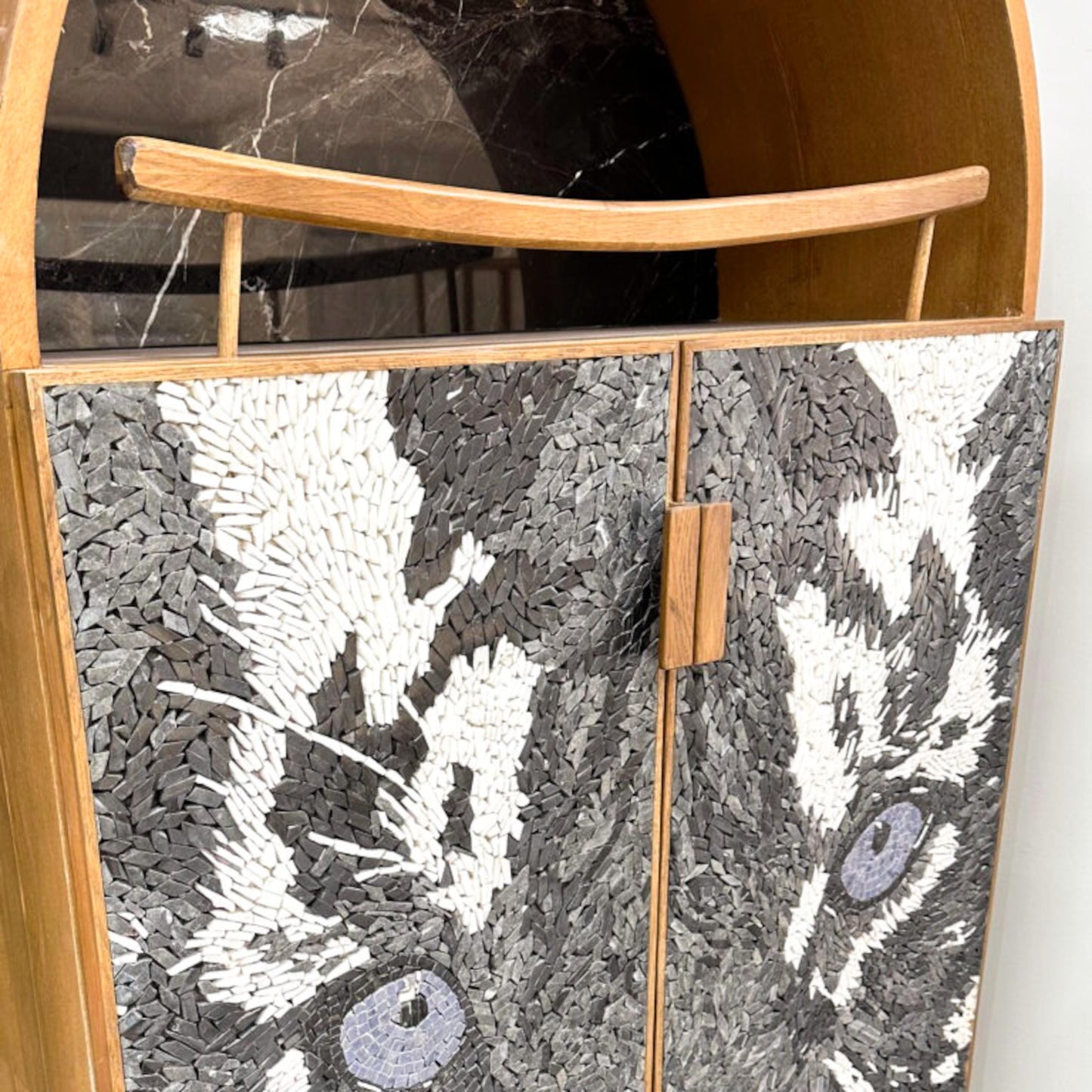 Handmade Tiger Marble Cabinet: Alexander Black Bathroom Vanity