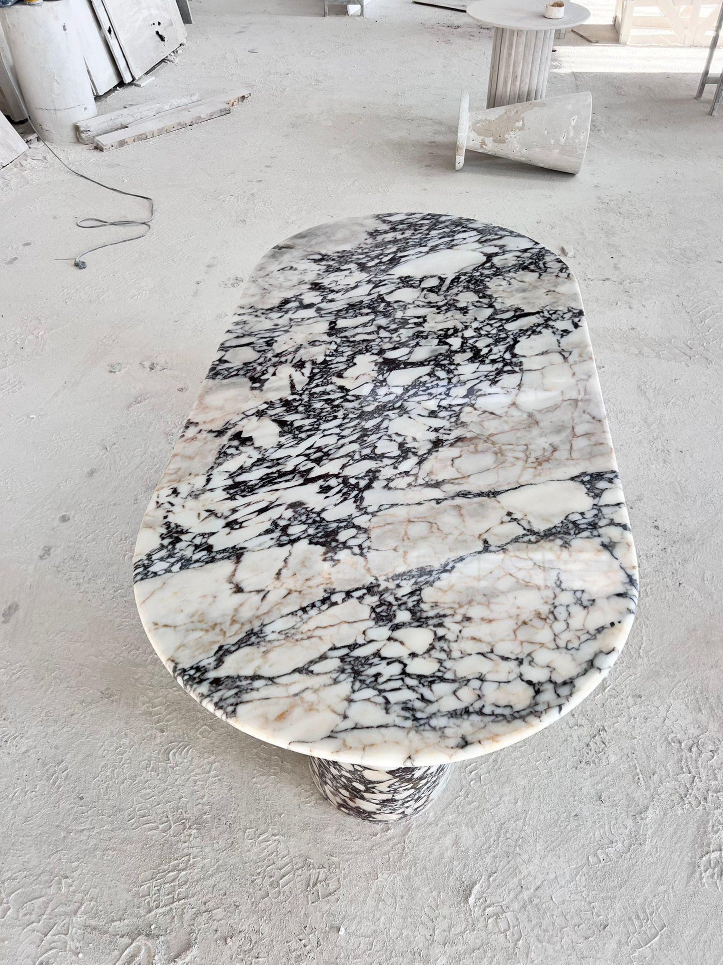 Calacatta Viola Marble Dining Table, Italian Stone