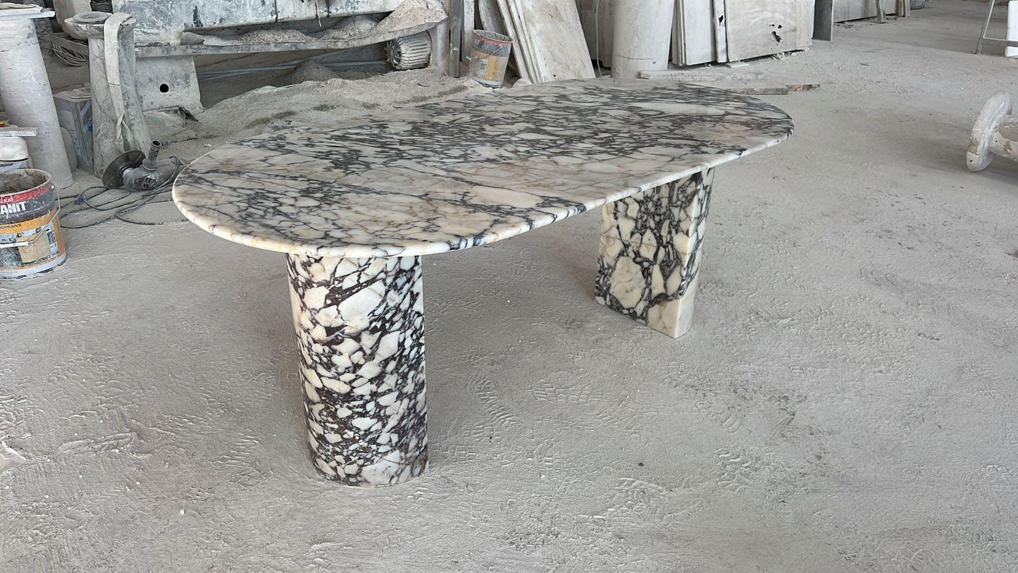 Calacatta Viola Marble Dining Table, Italian Stone