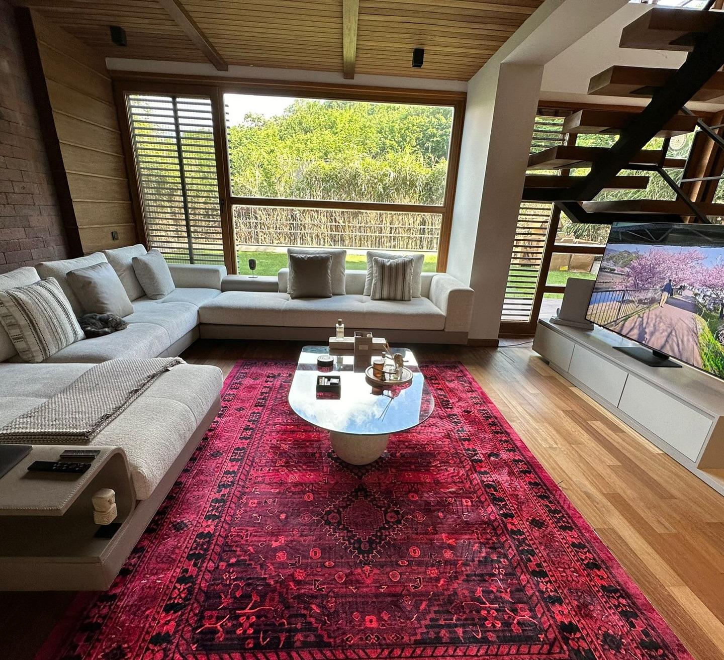 Modern Travertine Coffee Table: Natural Stone Living Room Table
