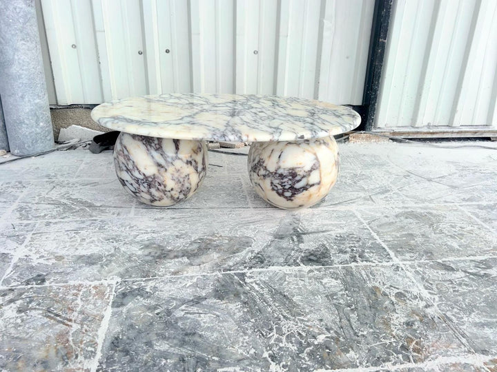 Calacatta Viola Marble Coffee Table, Italian Stone Side Table