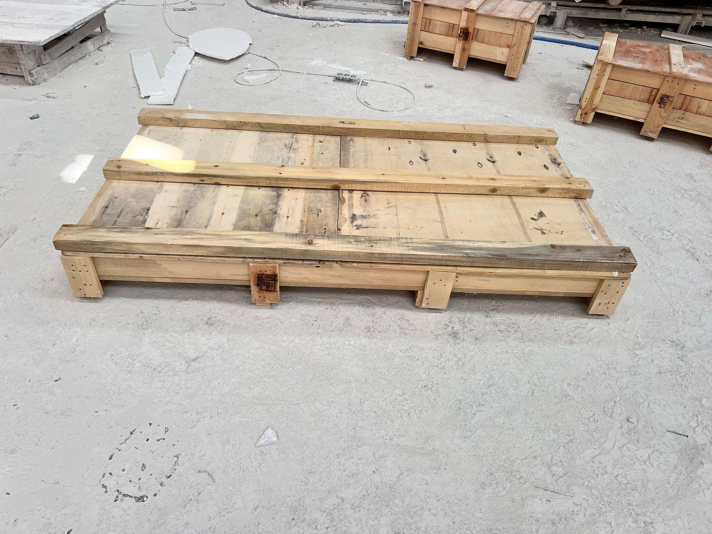 Handmade Calacatta Viola Marble Dining Table, Solid Stone Legs