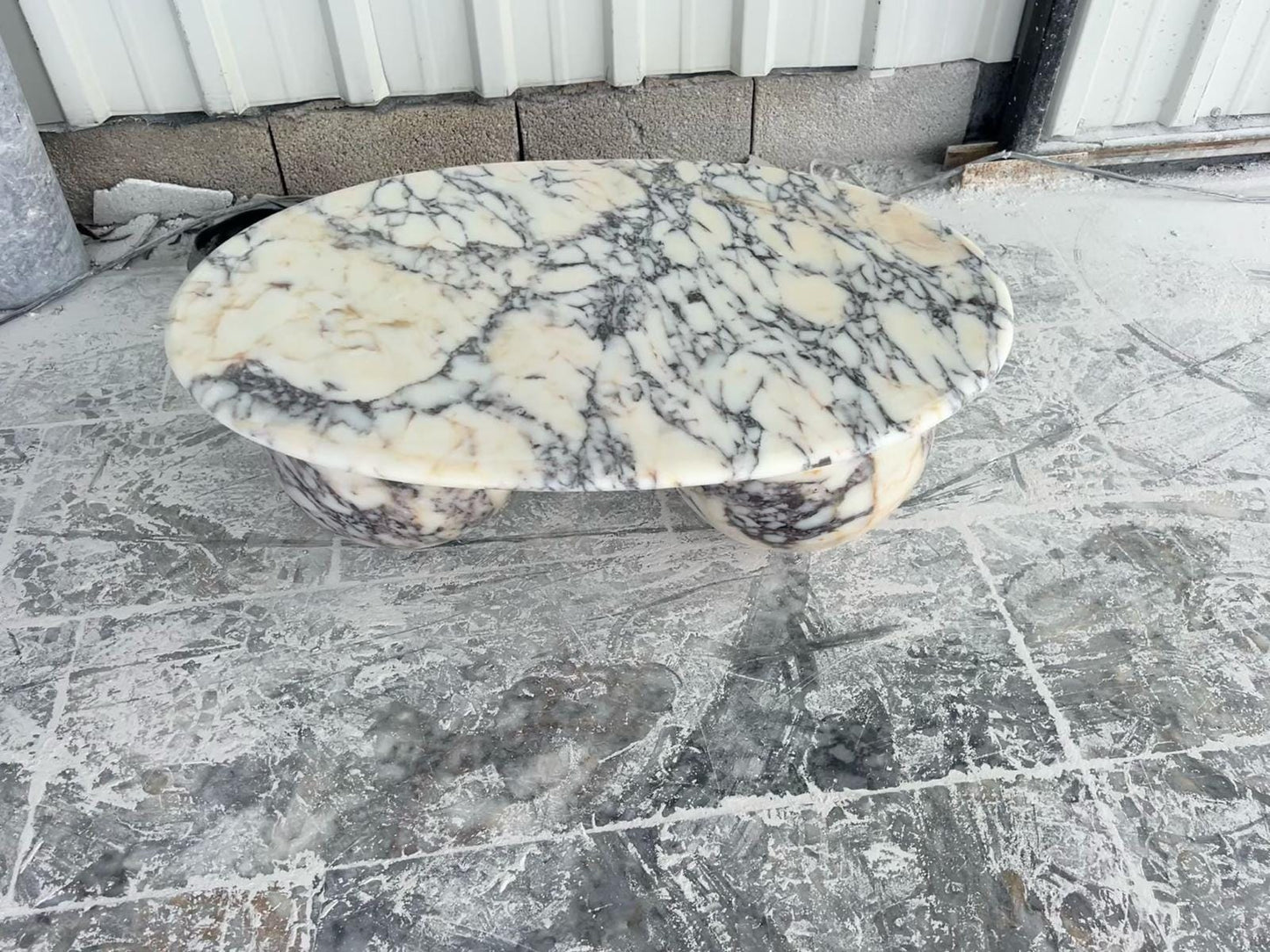 Calacatta Viola Marble Coffee Table, Italian Stone Side Table