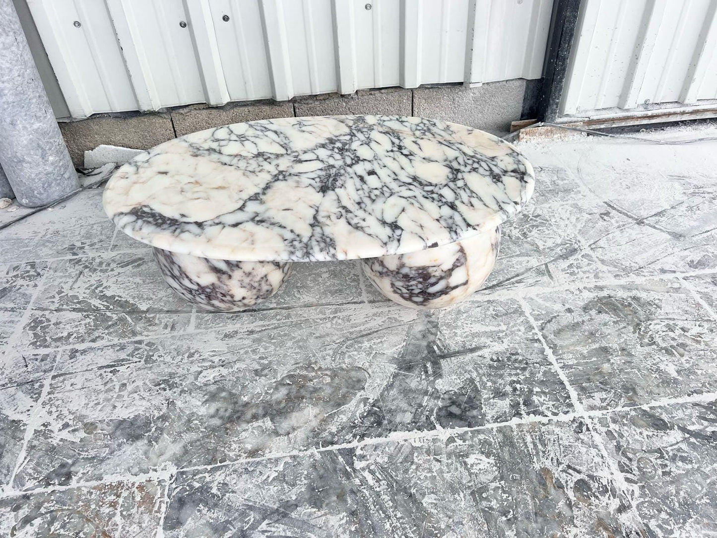 Calacatta Viola Marble Coffee Table, Italian Stone Side Table