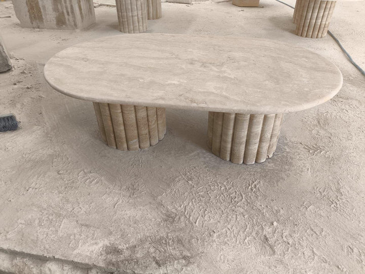 Marble & Travertine Dining Table