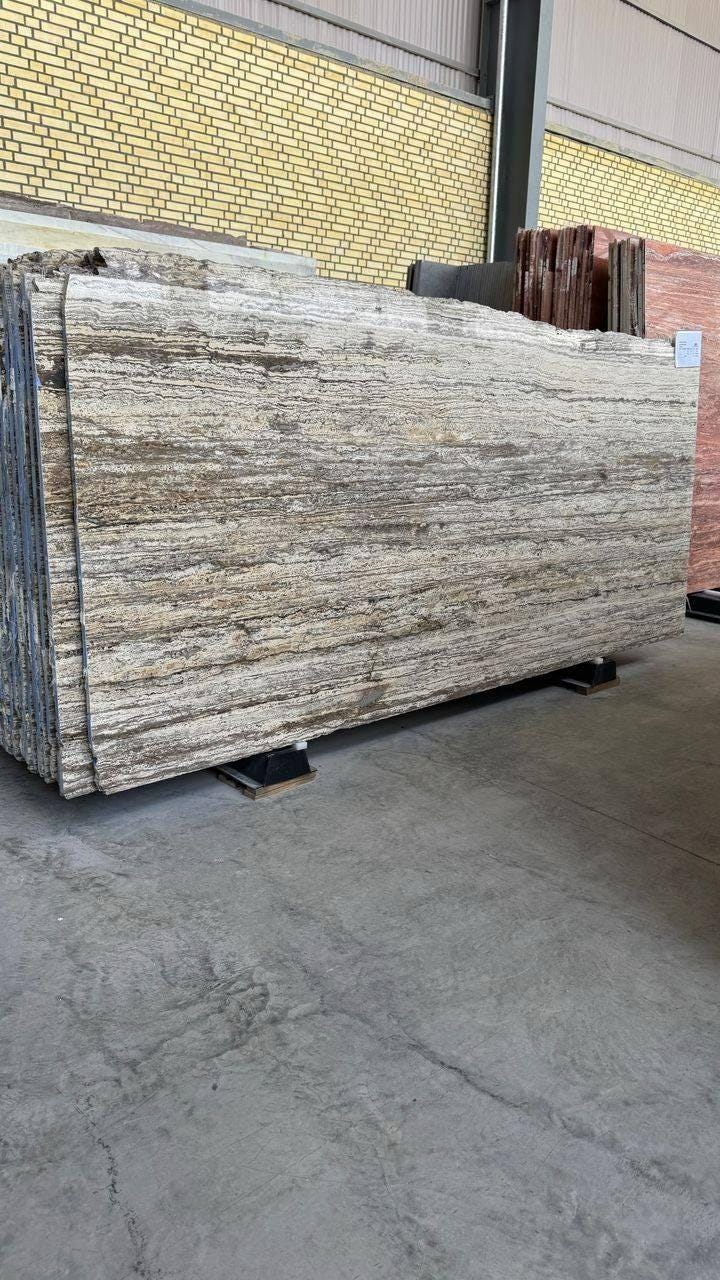 Square Travertine Marble Coffee Table, Outdoor Patio Table (48x48x13)