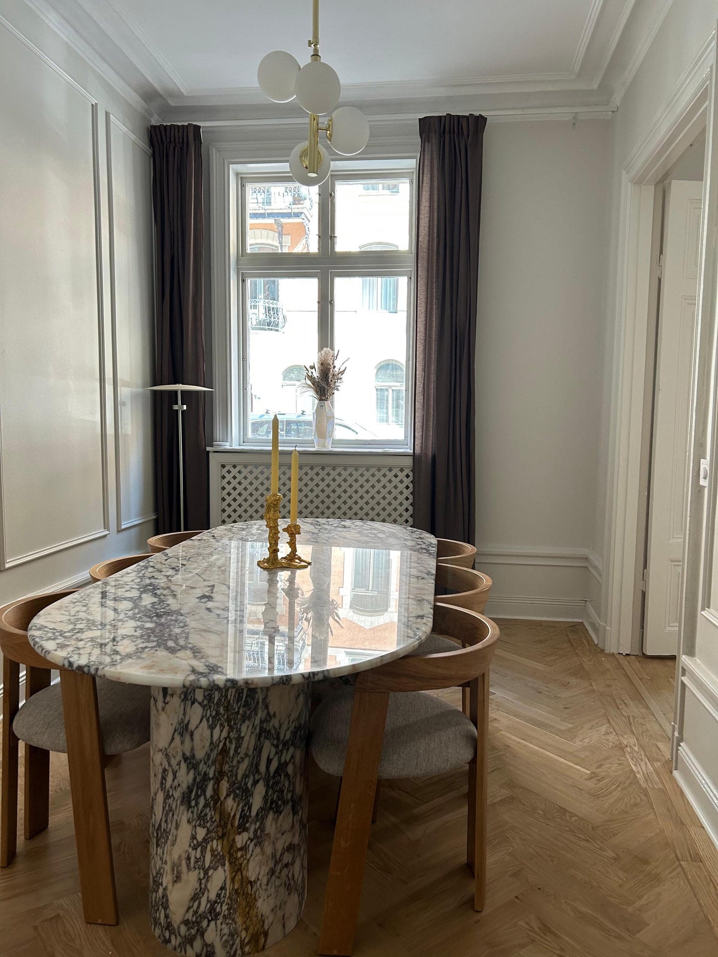 Calacatta Viola Marble Dining Table, Italian Design, Custom Table Top