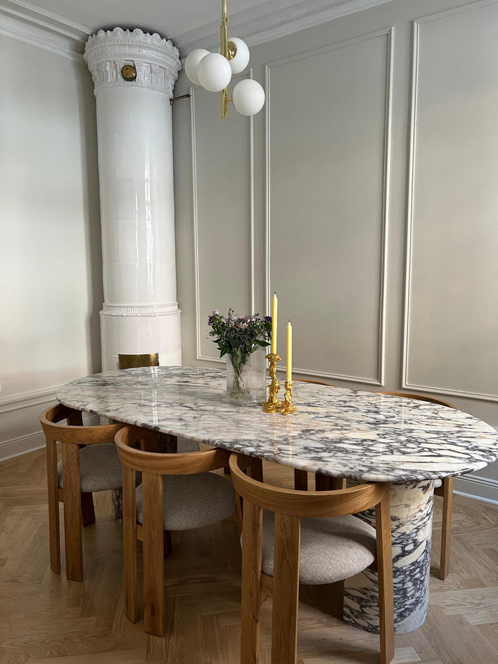 Calacatta Viola Marble Dining Table, Italian Design, Custom Table Top