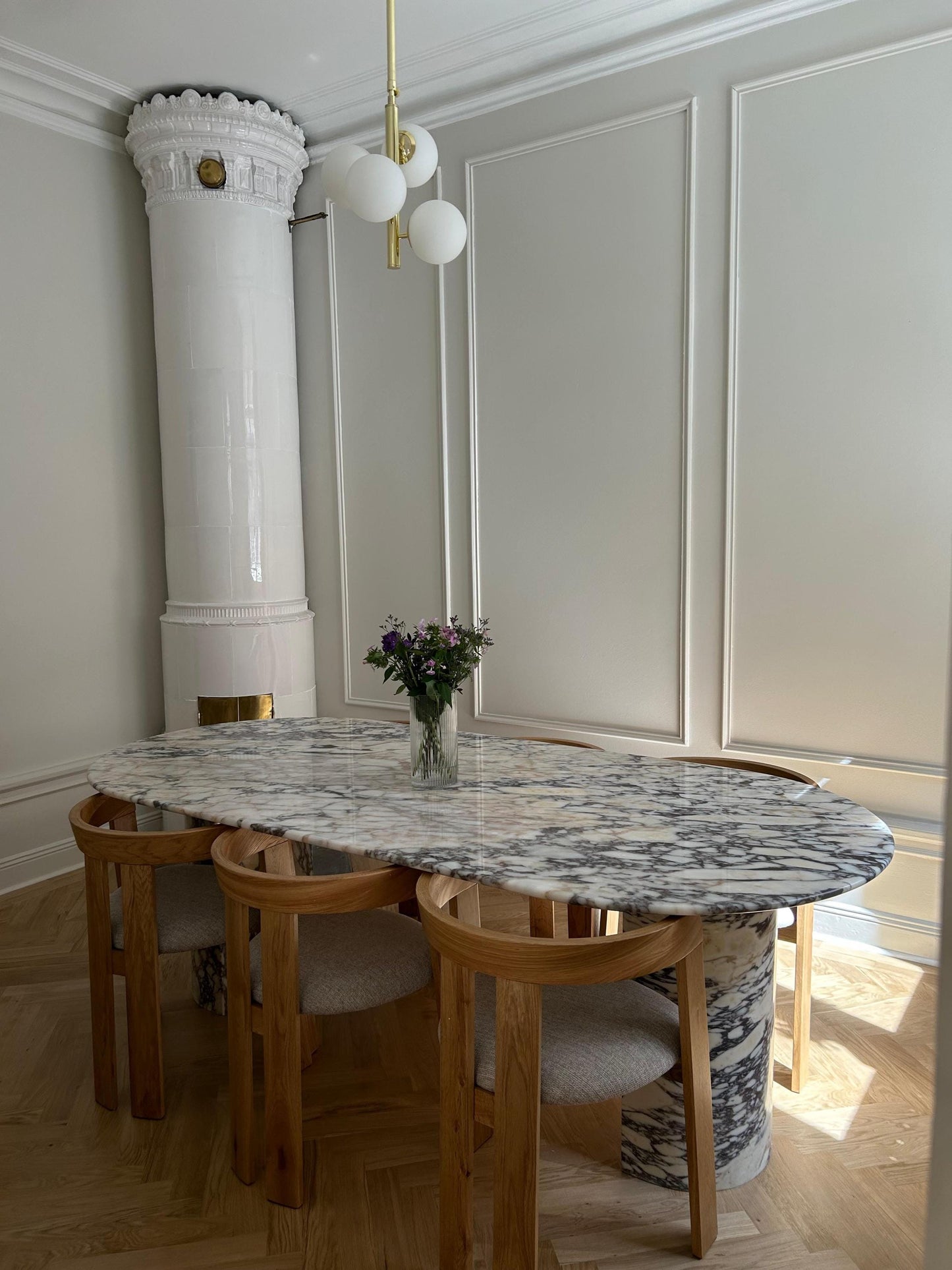 Calacatta Viola Marble Dining Table, Italian Design, Custom Table Top