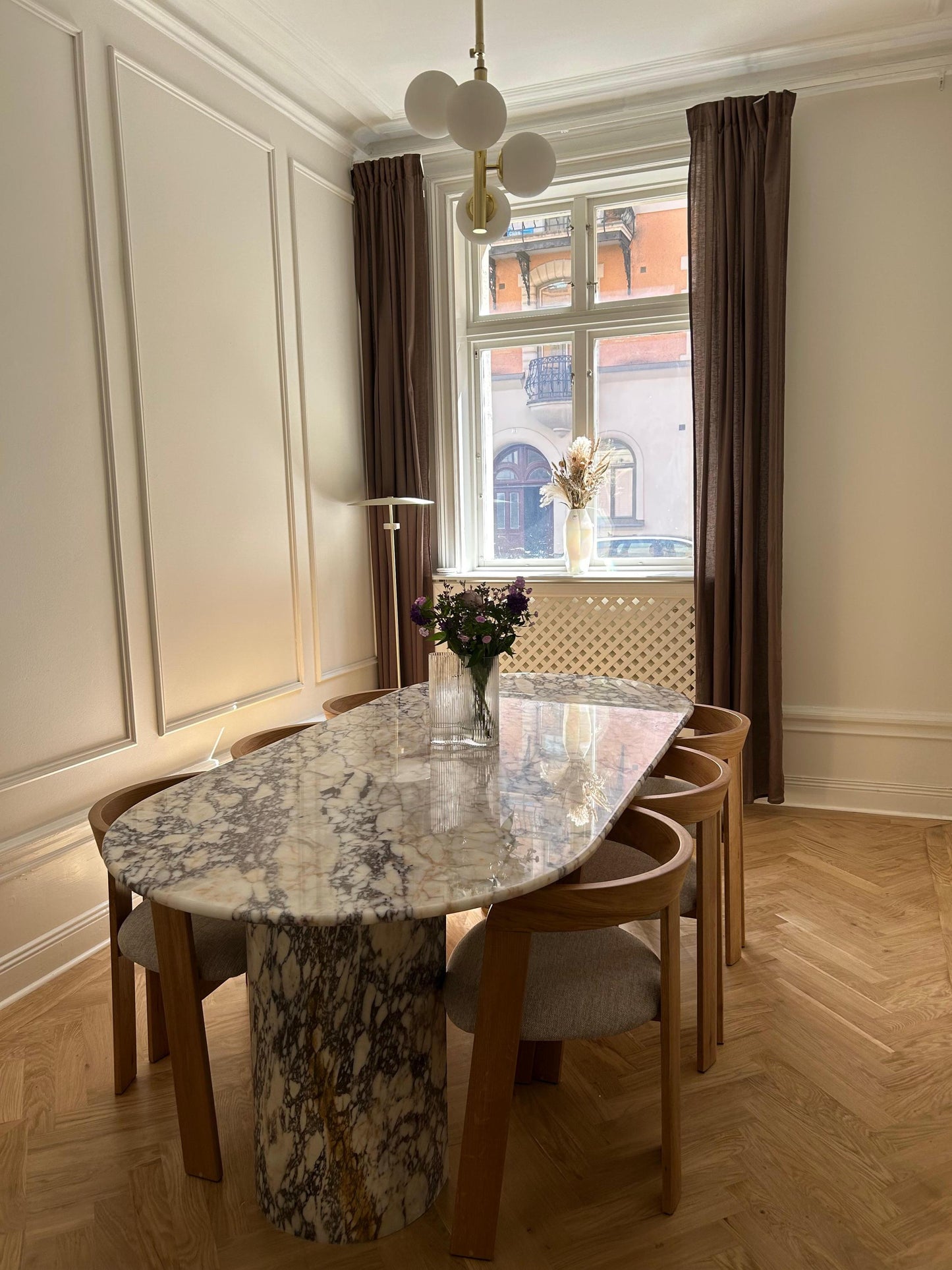 Calacatta Viola Marble Dining Table, Italian Design, Custom Table Top