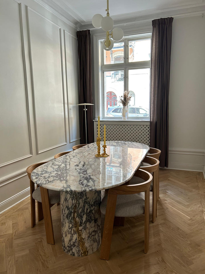Calacatta Viola Marble Dining Table, Italian Design, Custom Table Top