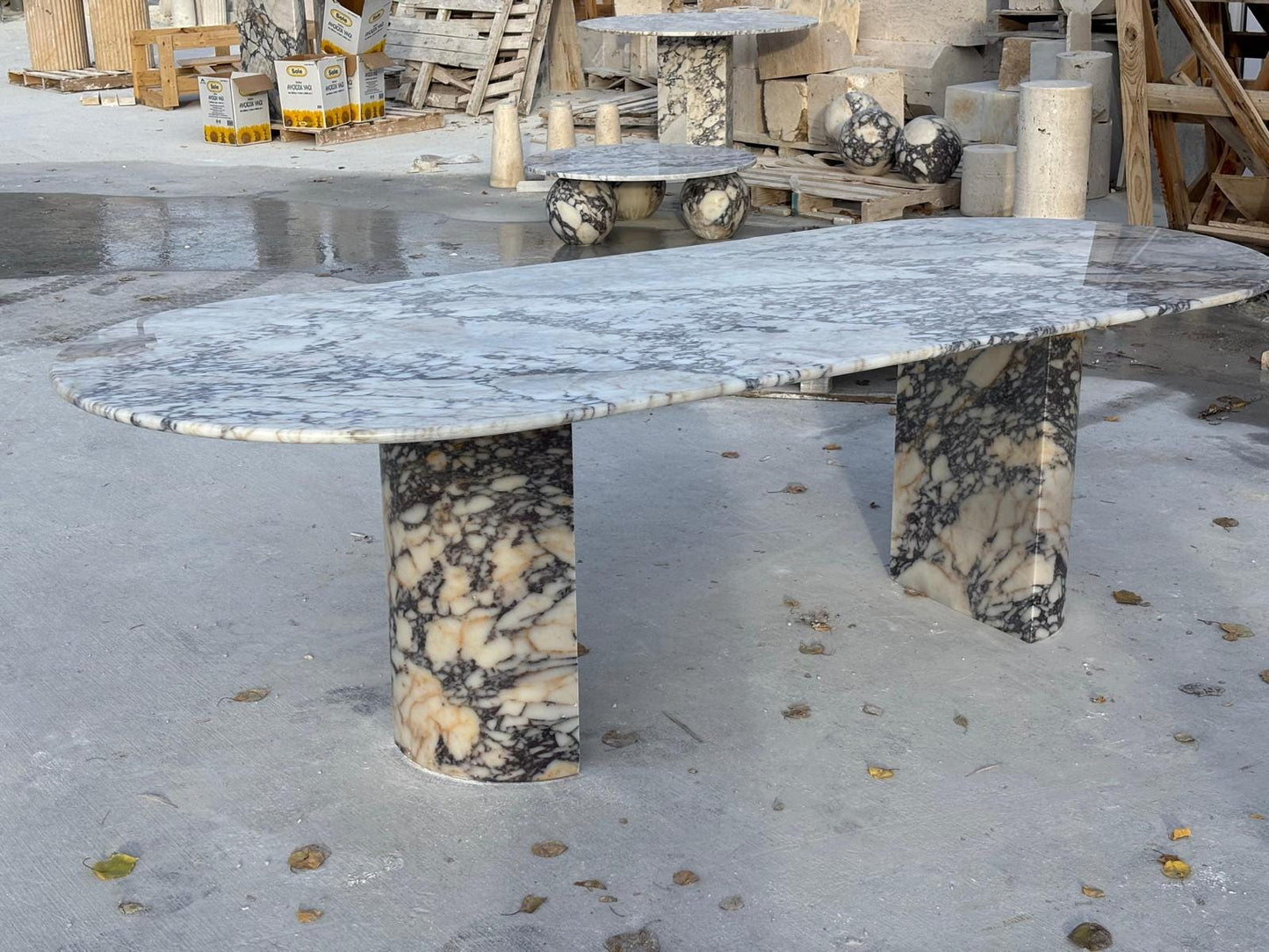 Italian Calacatta Viola Marble Living Room Dining Stone Custom Design Table - Limited Stone Collection