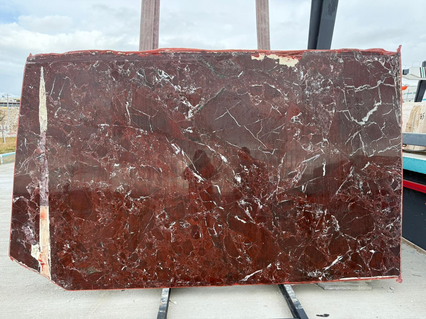 Handmade Rosso Levanto Marble Oval Dining Table – High Gloss Kitchen Stone Table