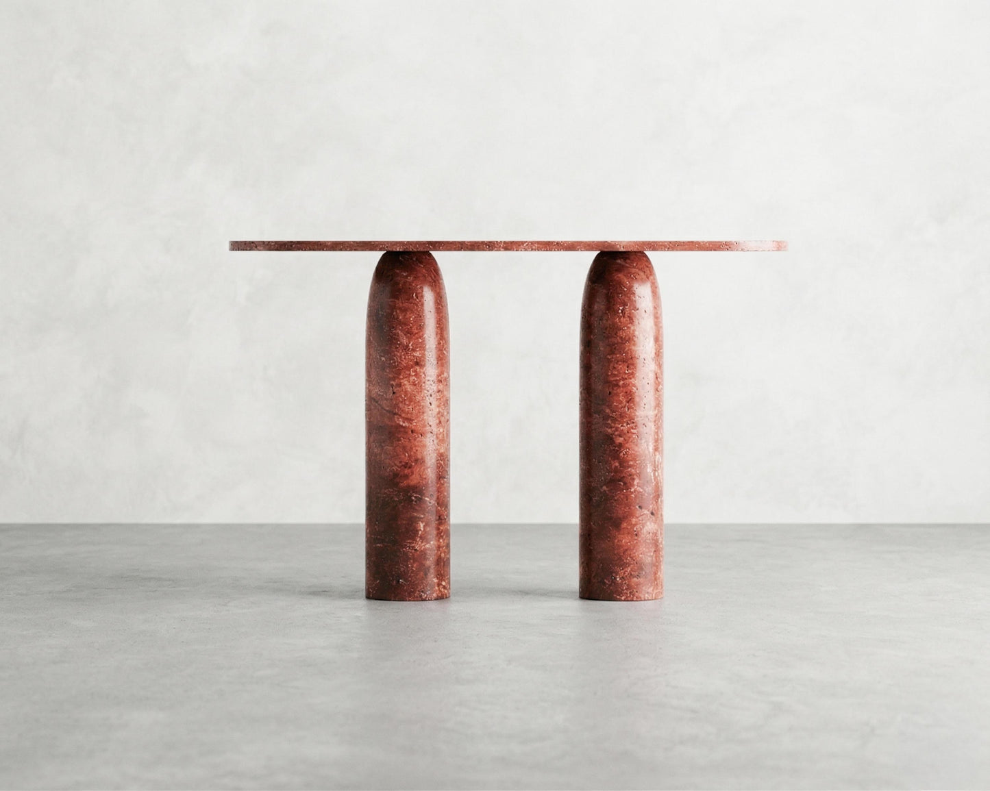 Cusrom Red Travertine Entrway Console Table - Marble Hallway Table - Customizable Sizes
