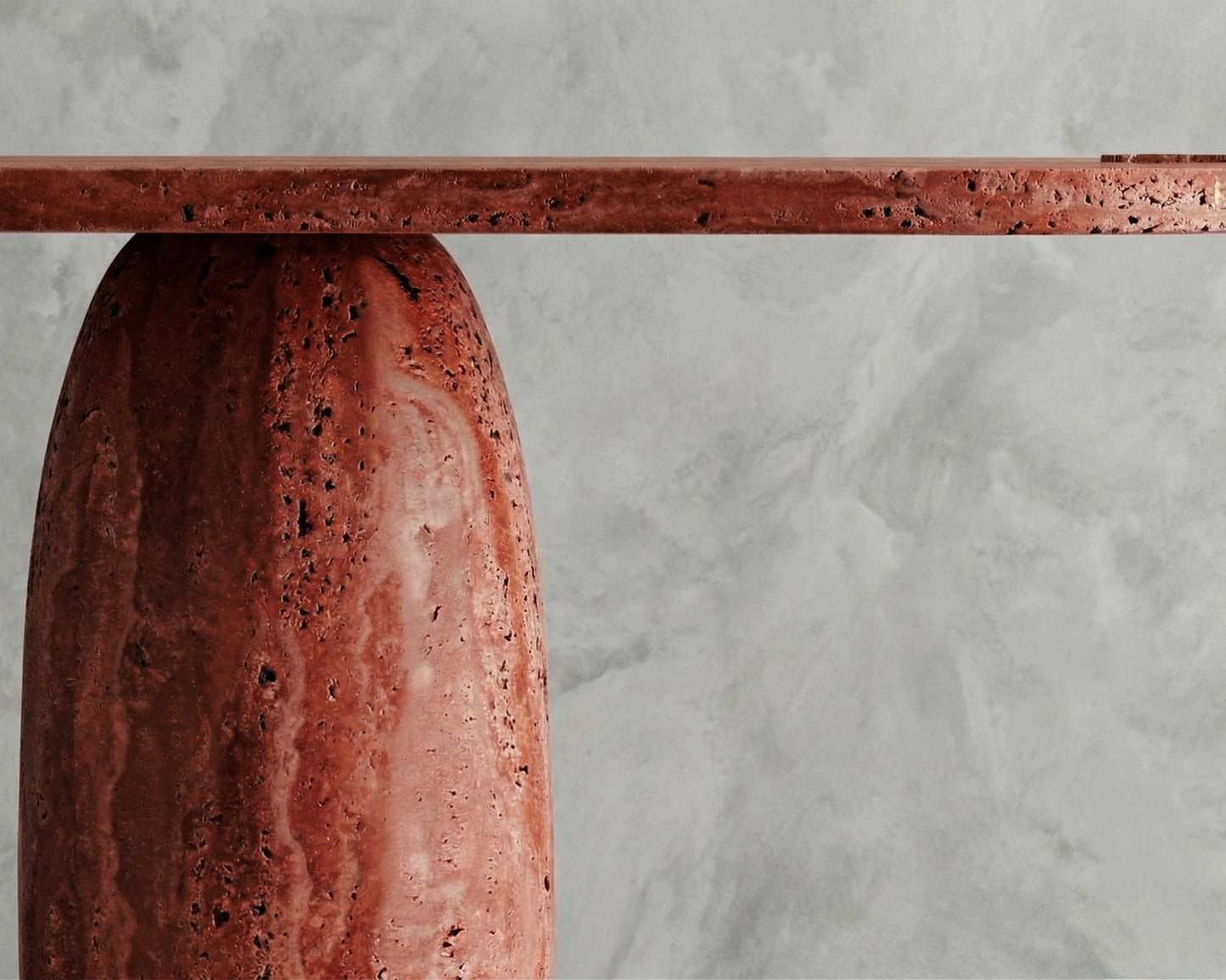 Cusrom Red Travertine Entrway Console Table - Marble Hallway Table - Customizable Sizes