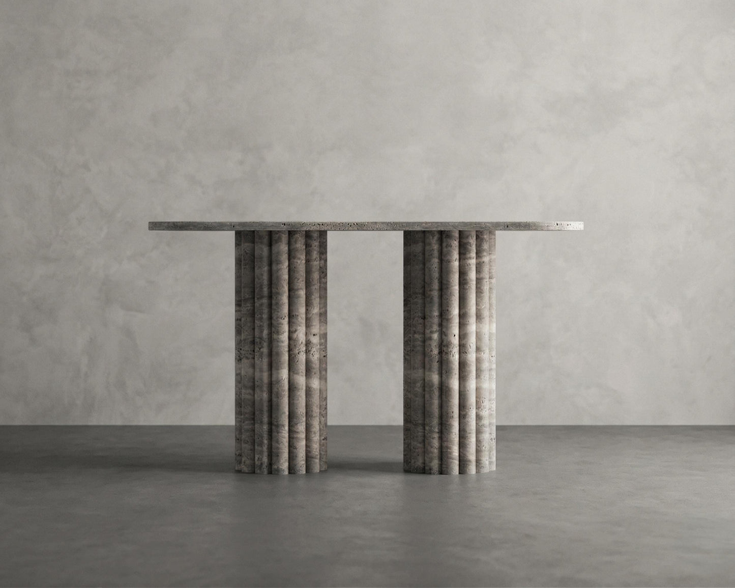 Silver Marble Travertine Hallway Console Dresser Table
