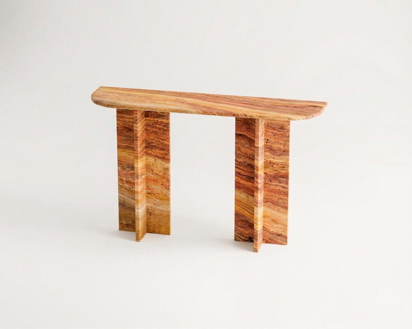 Autumn Travertine Stone Console Table - Marble Hallway Entrway Table - Handmade Natural Custom Sizes