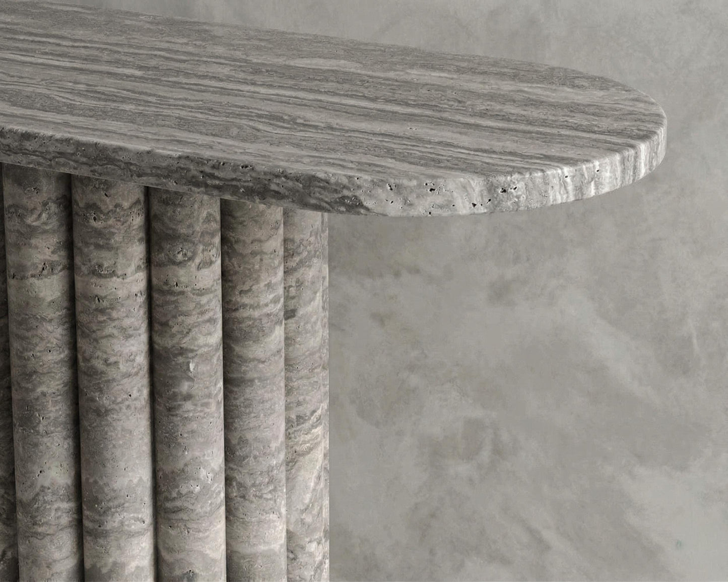 Silver Marble Travertine Hallway Console Dresser Table