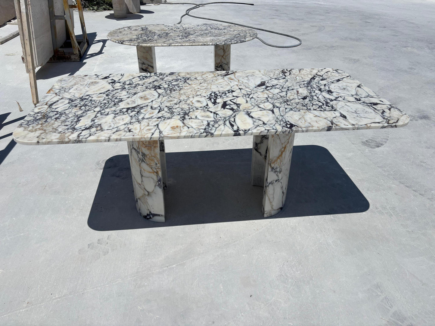 Calacatta Viola Marble Dining Table Top, Modern Luxury Design, Custom Stone Table