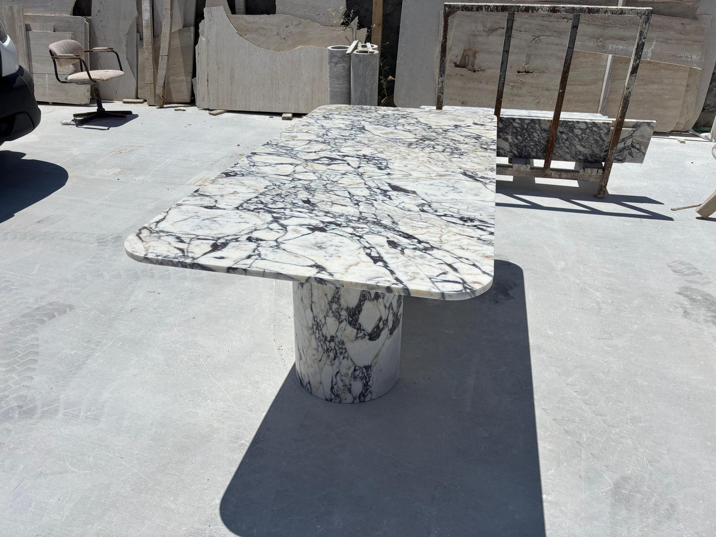 Calacatta Viola Marble Dining Table Top, Modern Luxury Design, Custom Stone Table