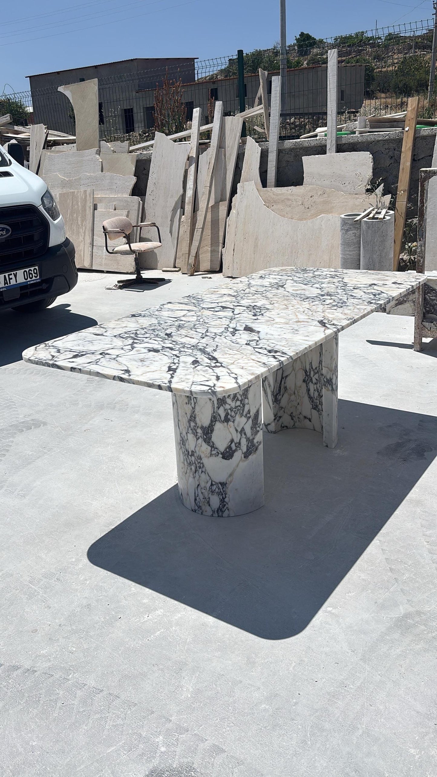 Calacatta Viola Marble Dining Table Top, Modern Luxury Design, Custom Stone Table